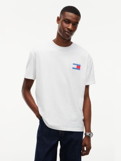 Beige Back Signature Logo Relaxed T-Shirt  Men