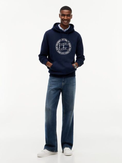 Μπλε Βαμβακερό Hoody Με Σημαιάκι Wavy  Άνδρες
