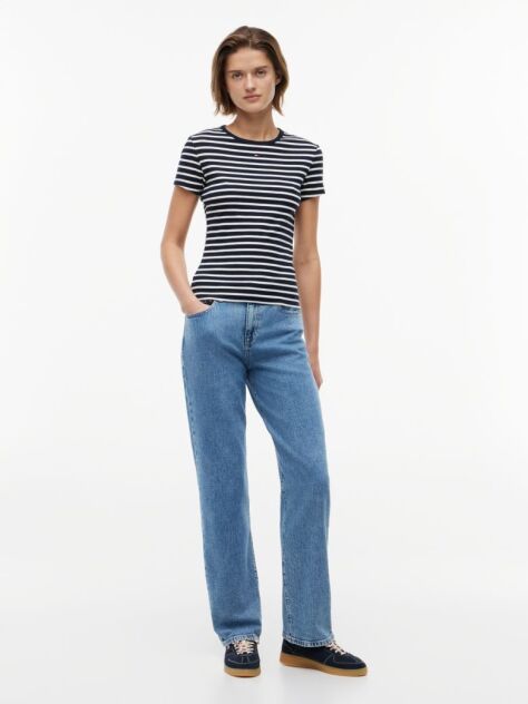 Multi Essential Ριμπ T-Shirt Σε Slim Γραμμή  Γυναίκες