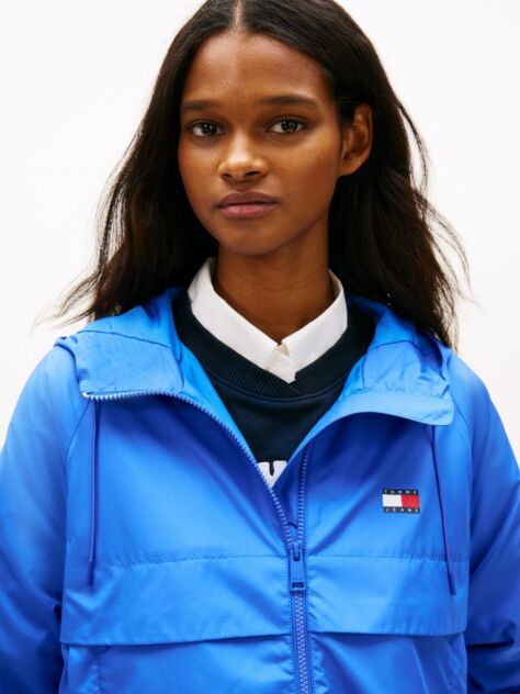 Blue Tommy Badge Windbreaker  Women