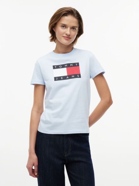 Μπλε T-Shirt Με Tonal Σημαιάκι  Γυναίκες