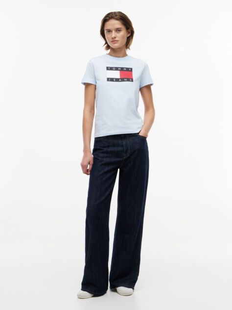 Μπλε T-Shirt Με Tonal Σημαιάκι  Γυναίκες