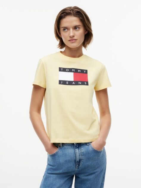 Yellow Tonal Tommy Flag T-Shirt  Women