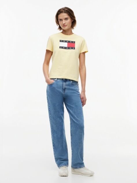 Yellow Tonal Tommy Flag T-Shirt  Women