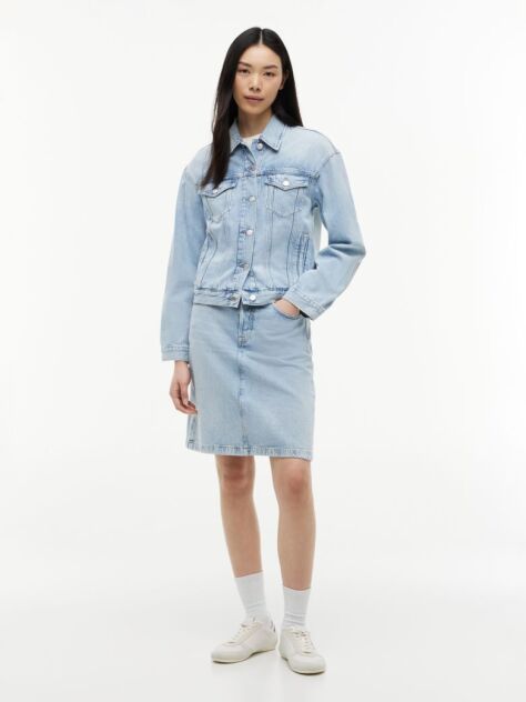Denim Vintage Denim Τζάκετ Σε Άνετη Γραμμή  Γυναίκες