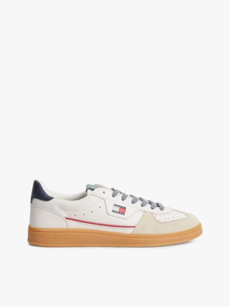 White The Greenwich Logo Leather Trainers  Men