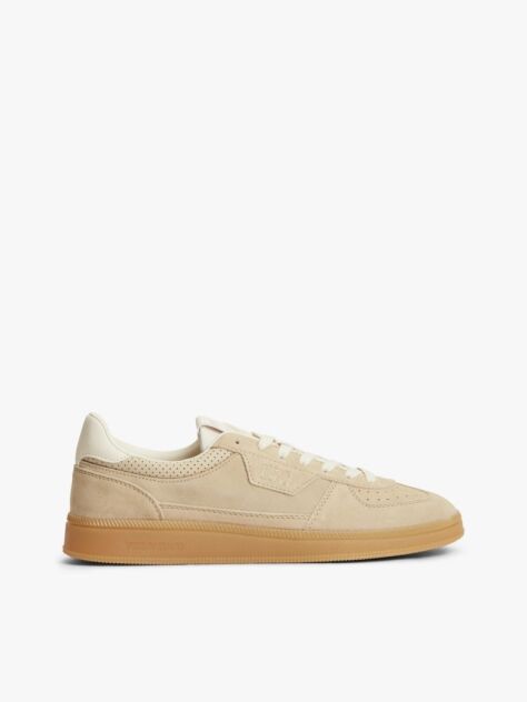 Beige The Greenwich Metallic Logo Suede Trainers  Men
