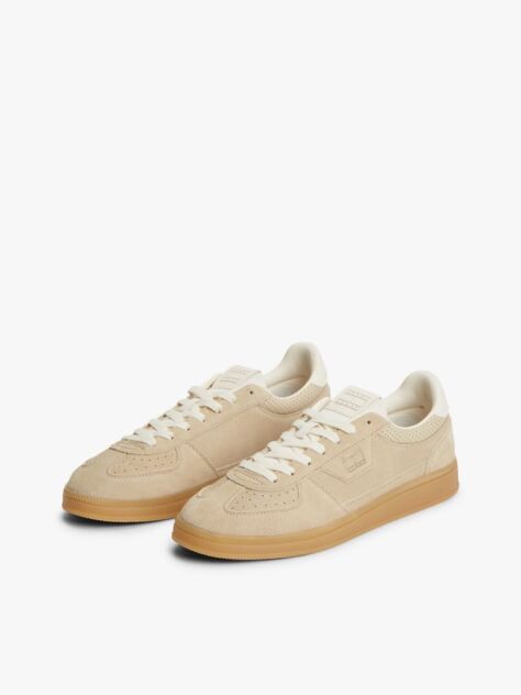 Beige The Greenwich Metallic Logo Suede Trainers  Men