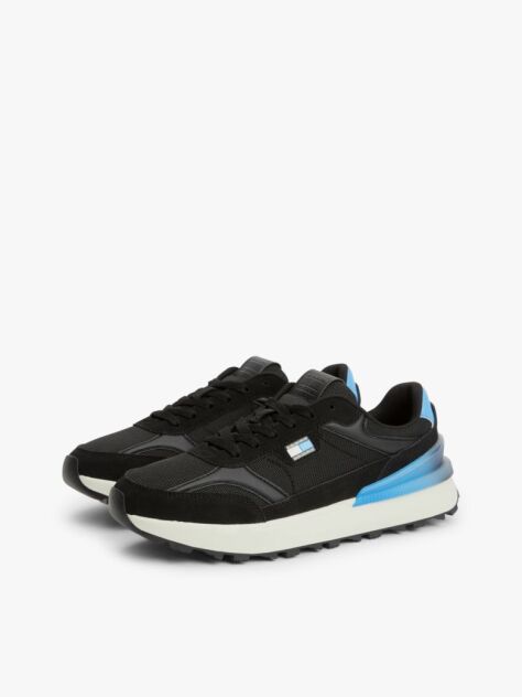 Μαύρο Sneakers Με Υφασμάτινα Πάνελ  Άνδρες