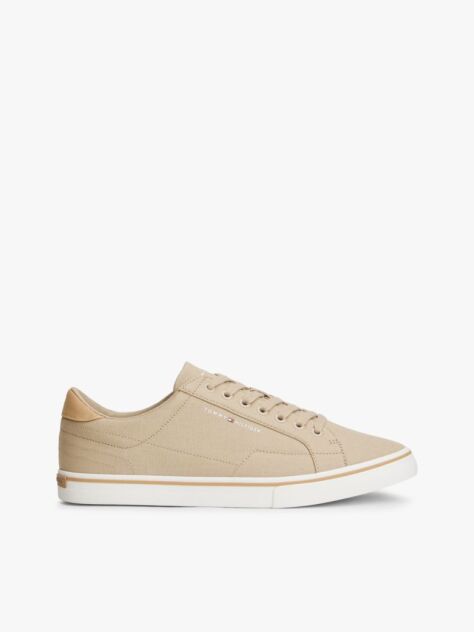 Μπεζ Sneakers Από Canvas Με Ανάγλυφη Λεπτομέρεια  Άνδρες