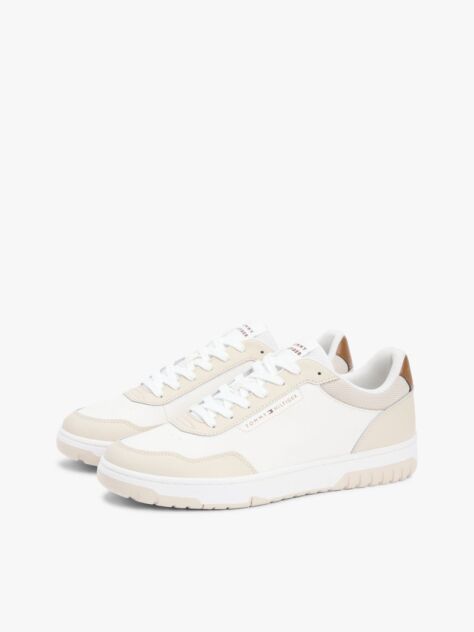 Μπεζ Δερμάτινα Basketball Sneakers  Άνδρες