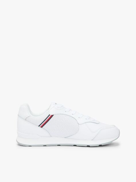 Άσπρο Δερμάτινα Sneakers Με Signature Λεπτομέρεια  Άνδρες