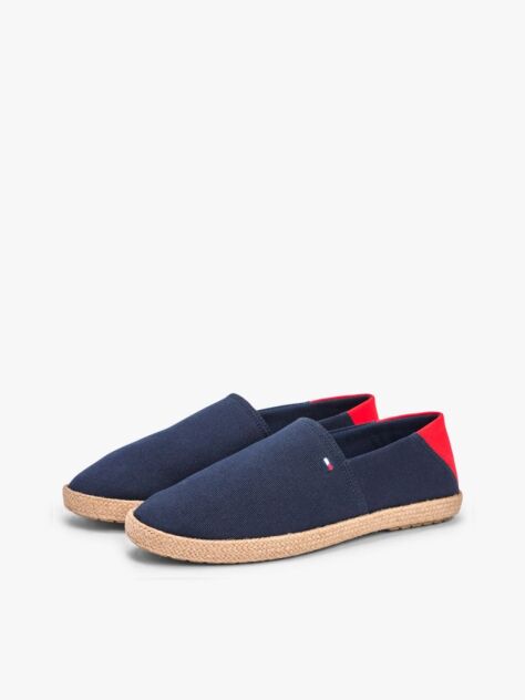 Blue Flag Embroidery Canvas Espadrilles  Men