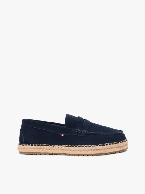 Blue Suede Flexible Sole Espadrilles  Men