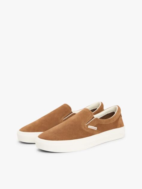 Brown Suede Slip-on Cupsole Trainers  Men