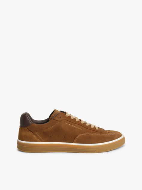 Brown Luxe Suede Trainers  Men