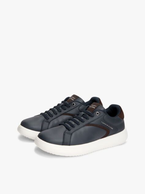 Μπλε Δερμάτινα Sneakers  Άνδρες