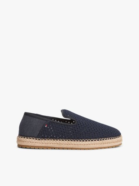 Blue Knit Flexible Espadrilles  Men