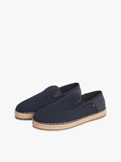 Blue Knit Flexible Espadrilles  Men