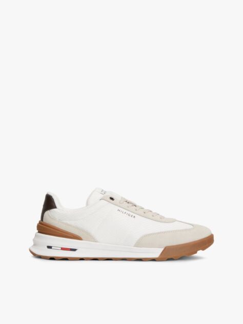Μπεζ Ρετρό Sneakers Με Μίξη Υφών Και Chunky Σόλα  Άνδρες