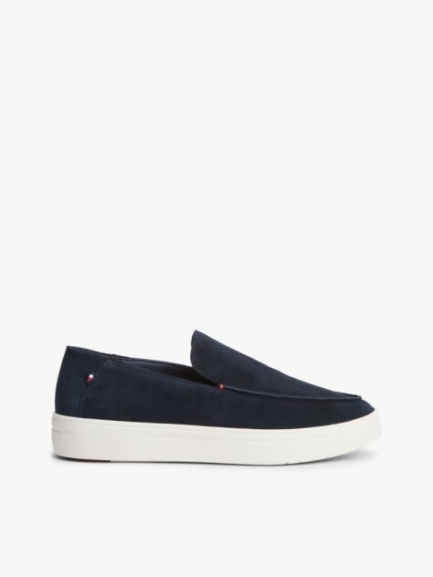 Blue Lightweight Suede Loafers  Men