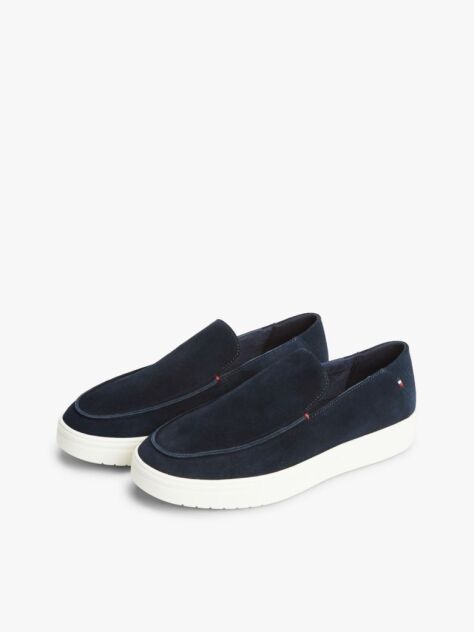 Blue Lightweight Suede Loafers  Men