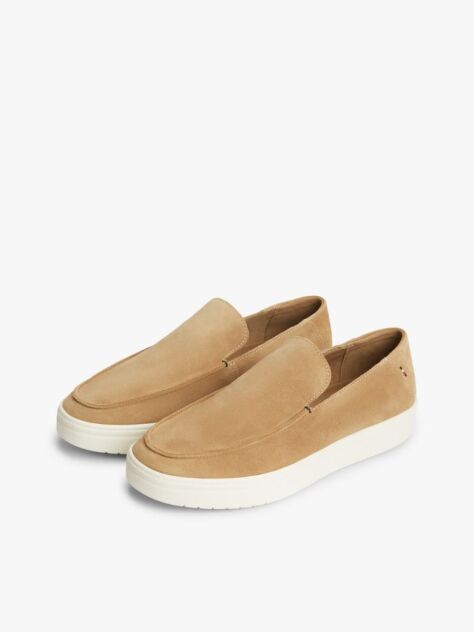 Beige Lightweight Suede Loafers  Men