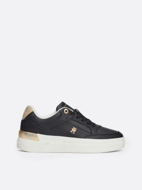 Black TH Monogram Chunky Court Trainers  Women