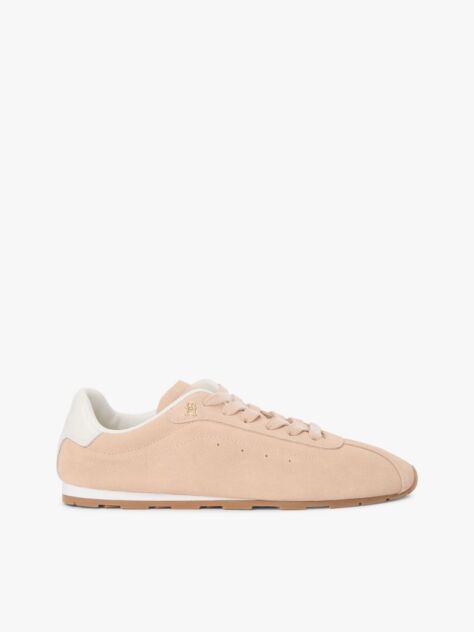 Pink Suede TH Monogram Low Profile Trainers  Women