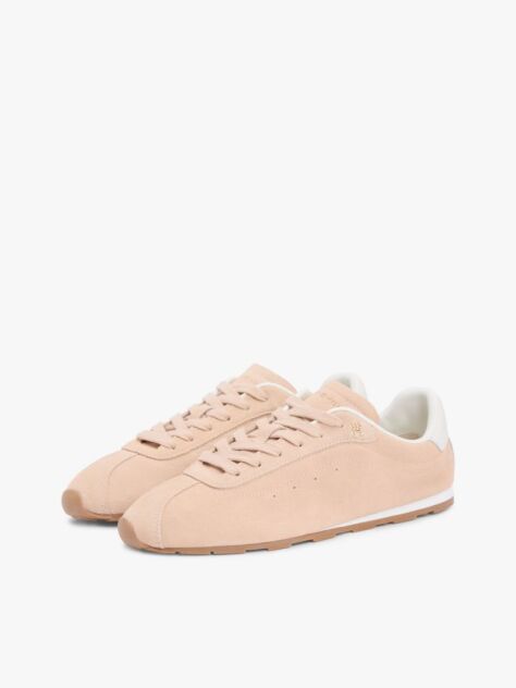 Pink Suede TH Monogram Low Profile Trainers  Women