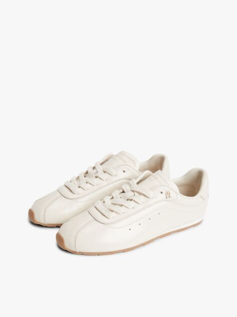 Μπεζ Δερμάτινα Sneakers Με Μονόγραμμα TH  Γυναίκες