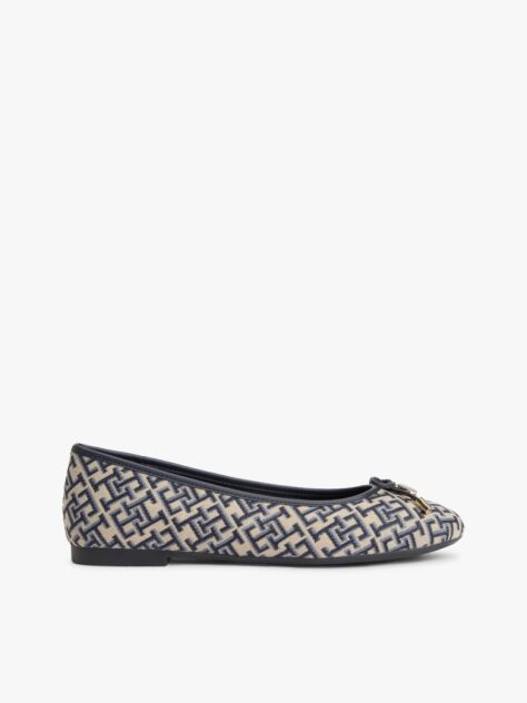 Blue Jacquard Ballerinas  Women