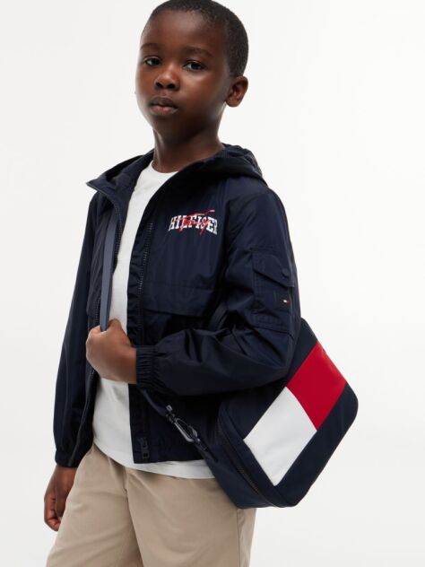 Blue Signature Colour-Blocked Textile Lunch Box  Kids Unisex