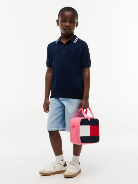 Multi Signature Colour-Blocked Textile Lunch Box  Kids Unisex