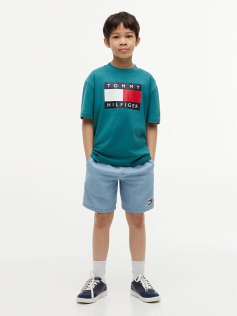 Μπλε T-Shirt Με Heritage Σημαιάκι  Αγόρια