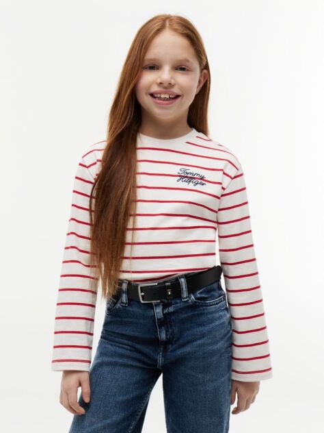Multi Rope Logo Relaxed Long Sleeve T-Shirt  Girls