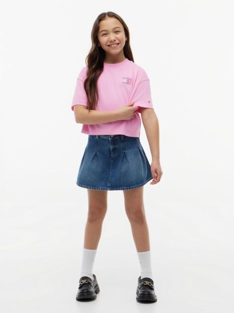 Pink Rhinestone Jersey T-Shirt  Girls