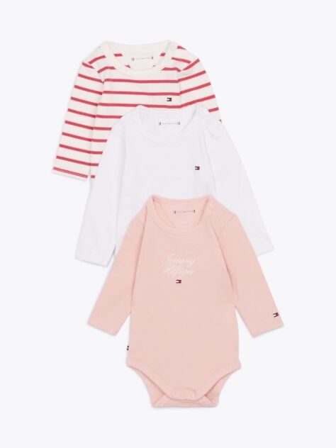 Pink 3-Pack Long Sleeve Bodysuit Gift Set  Newborn