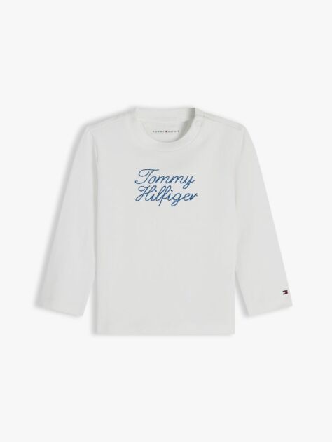 White Rope Logo Jersey Long Sleeve T-Shirt  Newborn