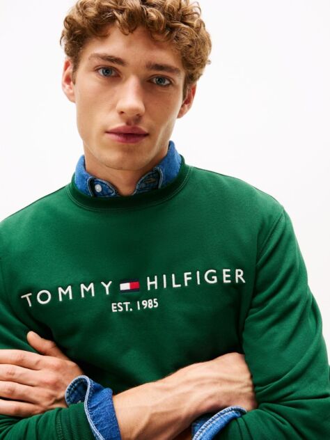 Green TH Flex Logo Sweatshirt  Men