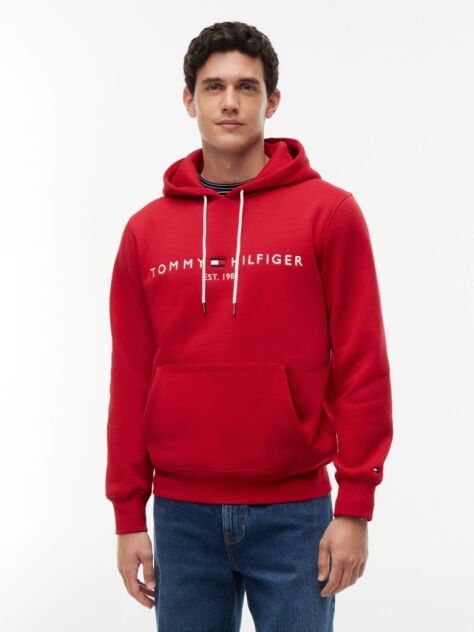 Κόκκινο Flex Hoody Με Λογότυπο  Άνδρες