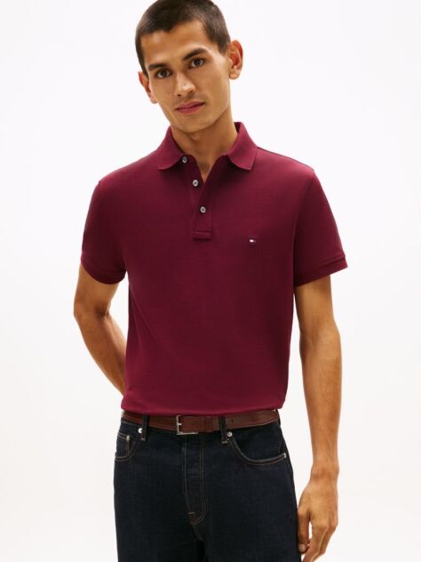 Red 1985 Organic Cotton Slim Fit Polo  Men