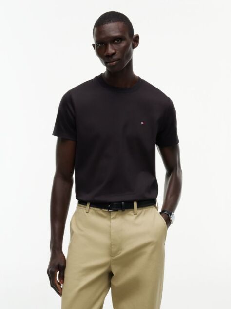 Μαύρο Slim T-Shirt Με Κεντητό Σημαιάκι  Άνδρες