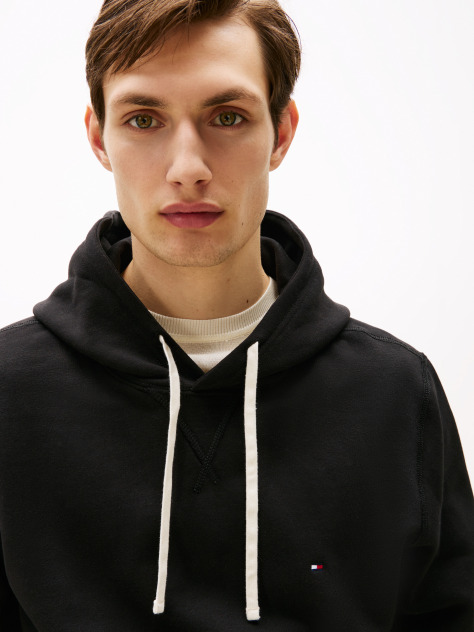 Μαύρο Hoody Από Fleece Με Κορδόνι  Άνδρες