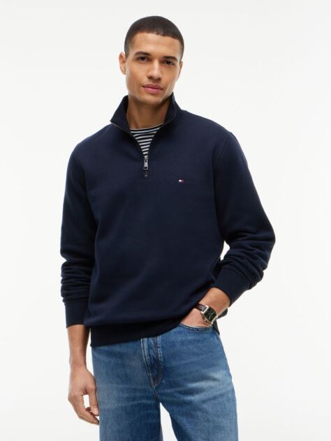 Μπλε Φούτερ Fleece Με Φερμουάρ  Άνδρες