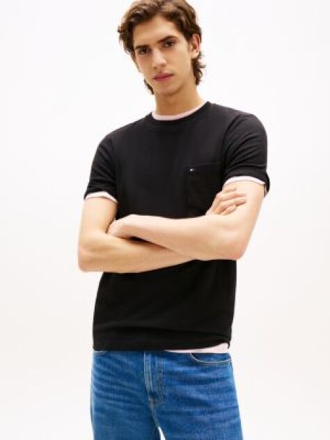 Black Patch Pocket T-Shirt  Men