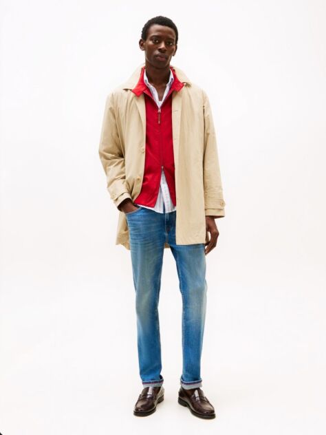 Blue Whiskered Straight Leg Jeans  Men