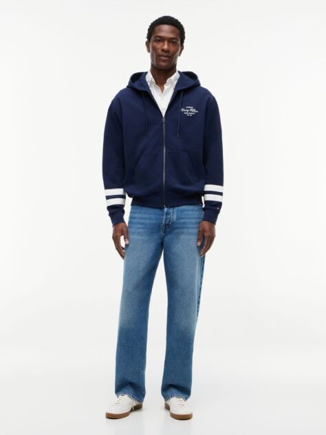 Blue Nautical Logo Zip-Thru Hoody  Men