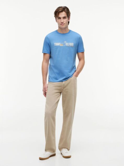 Blue Logo Graphic Jersey T-Shirt  Men