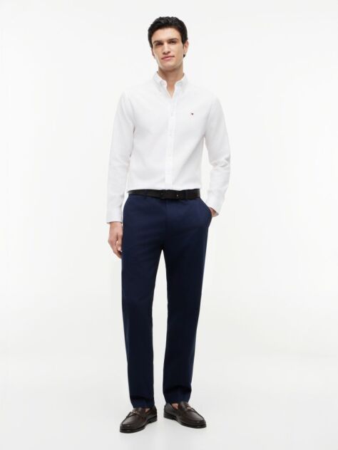 White TH Flex Regular Fit Dobby Shirt  Men